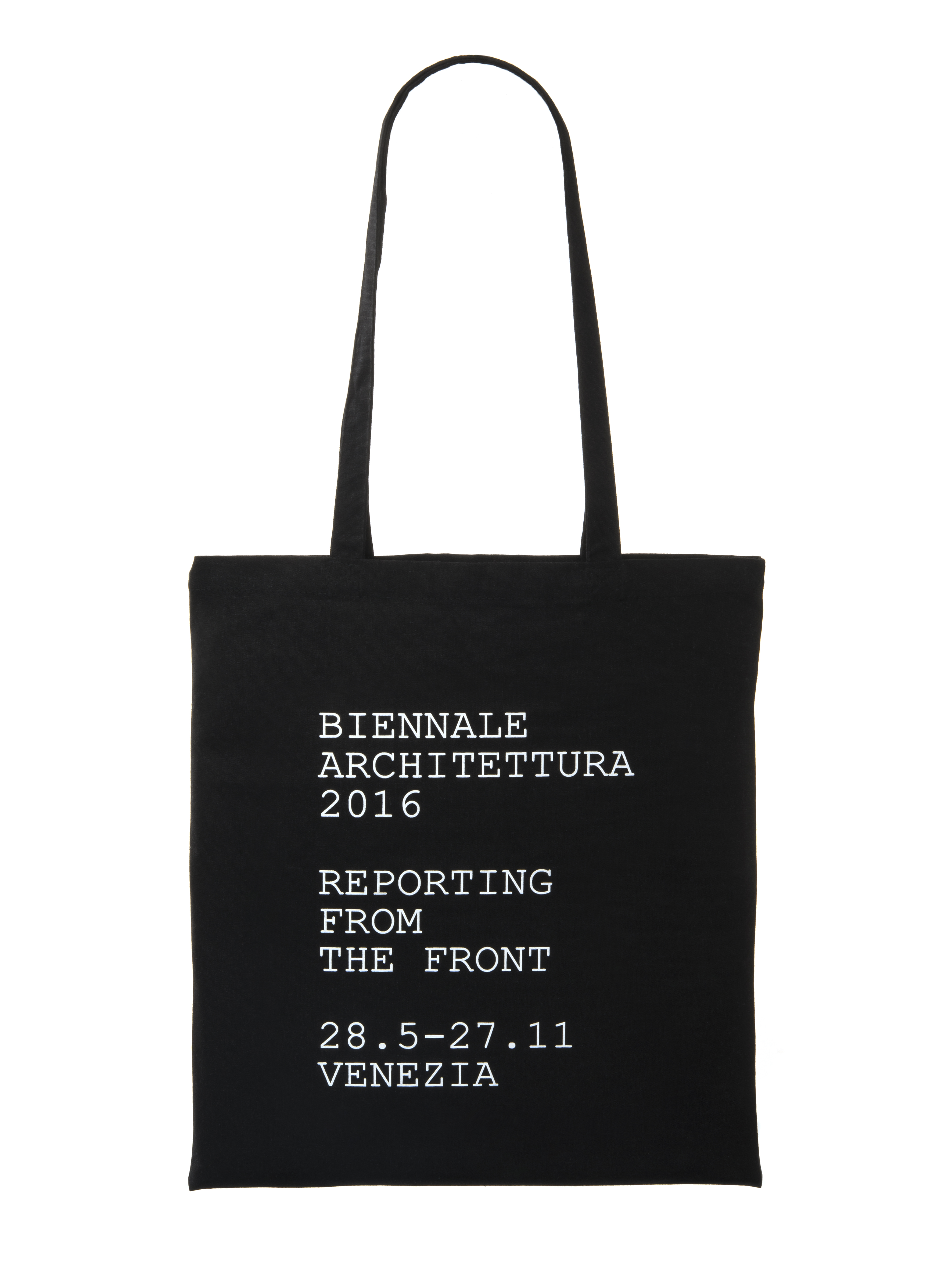 SHOPPING BAG BLACK REPORTING FROM THE FRONT