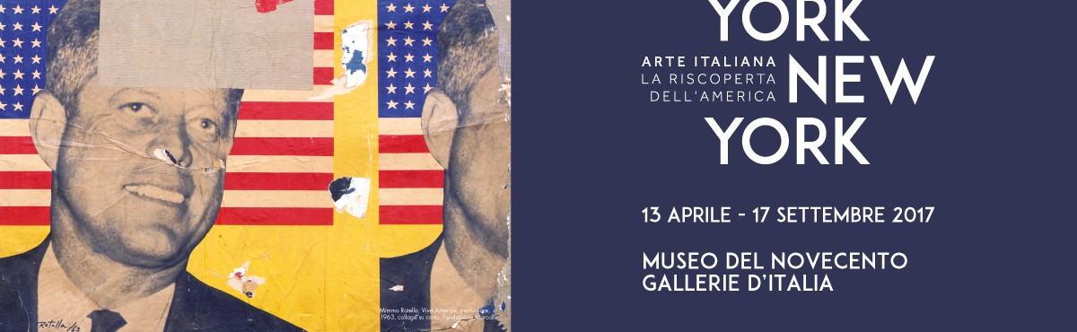 Mimmo Rotella, Viva America, 1963, collage su carta, 85 x 89 cm, Fondazione Marconi.