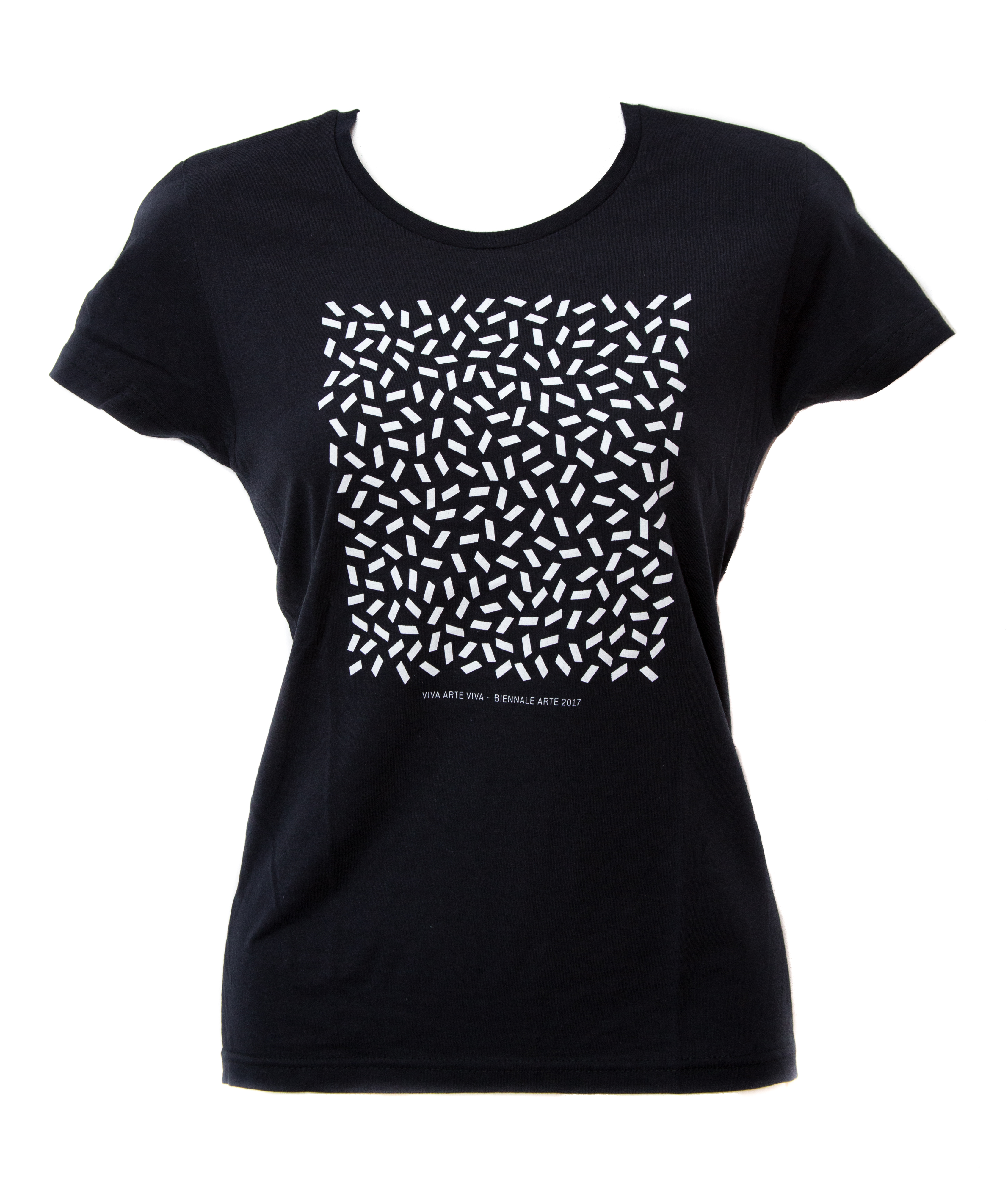 t-shirt donna blu "VIVA ARTE VIVA" linea Texture serie la Biennale di Venezia