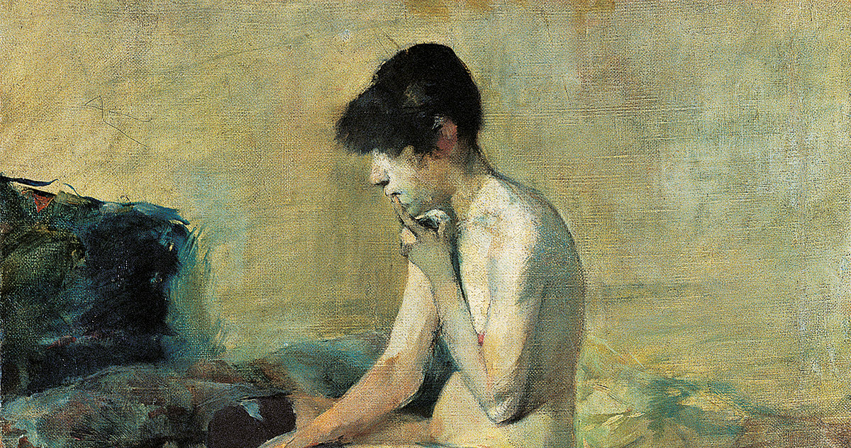 Henri de Toulouse-Lautrec, <em>Etude de nu. Femme assise sur un divan</em>, 1882, Olio su tela, Musée Toulouse-Lautrec, Albi, France