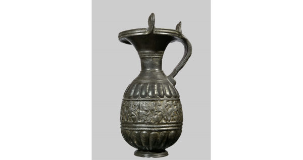 Oinochoe in bucchero pesante, Seconda metà del VI sec. a.C. | Napoli, Museo Archeologico Nazionale